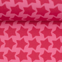 Textil Wachstuch - beschichtete Baumwolle Farbenmix Staaars rosa pink